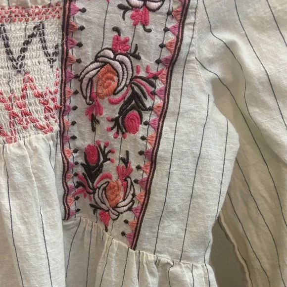 THML Embroidered Top, Small, Boho Cotton - Picture 8 of 16